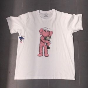 Kaws x Uniqlo Pink BFF Tee (US Sizing) White
